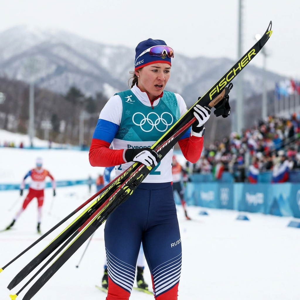 Ошибочный выбор: Непряева угнала лыжи на олимпийском марафоне