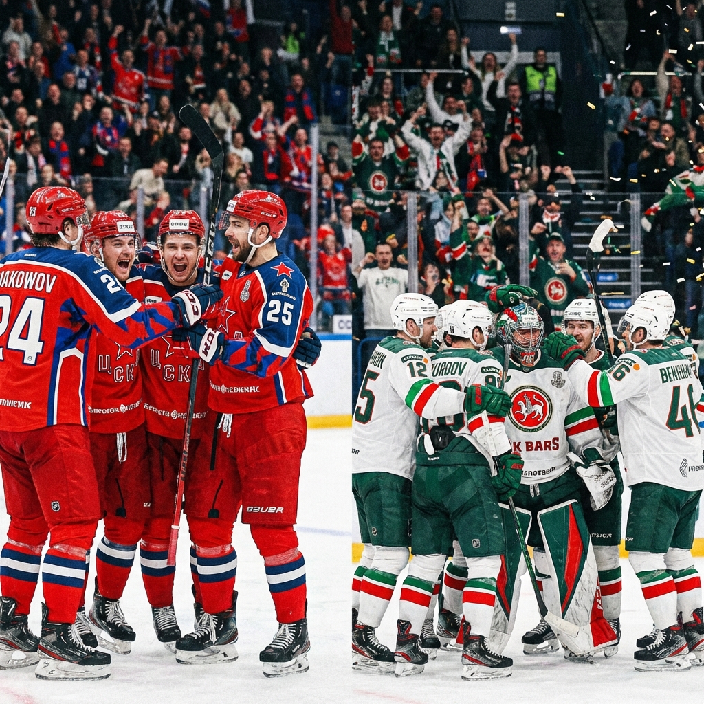 Драматические события плей-офф КХЛ: ЦСКА и Ак Барс на коне
