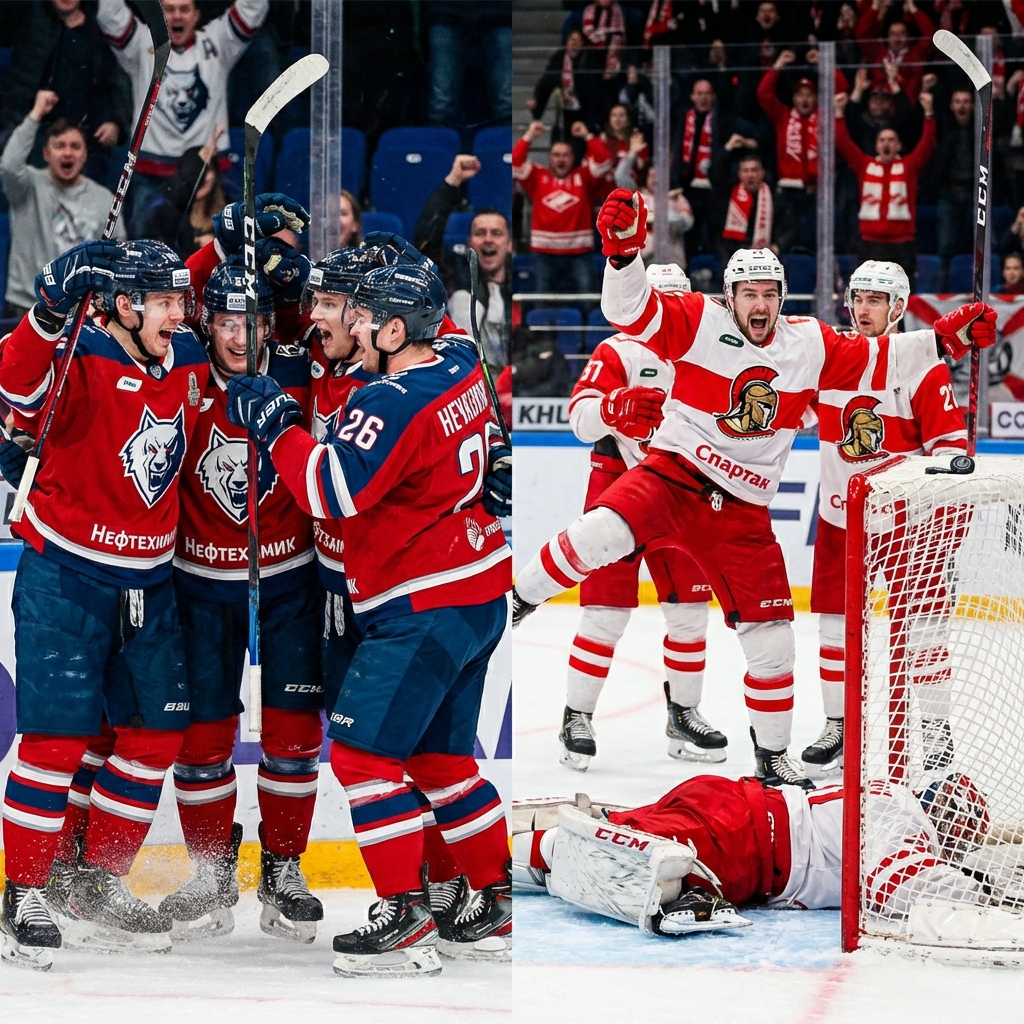 Невероятные овертаймы: «Нефтехимик» и «Спартак» вырывают победы
