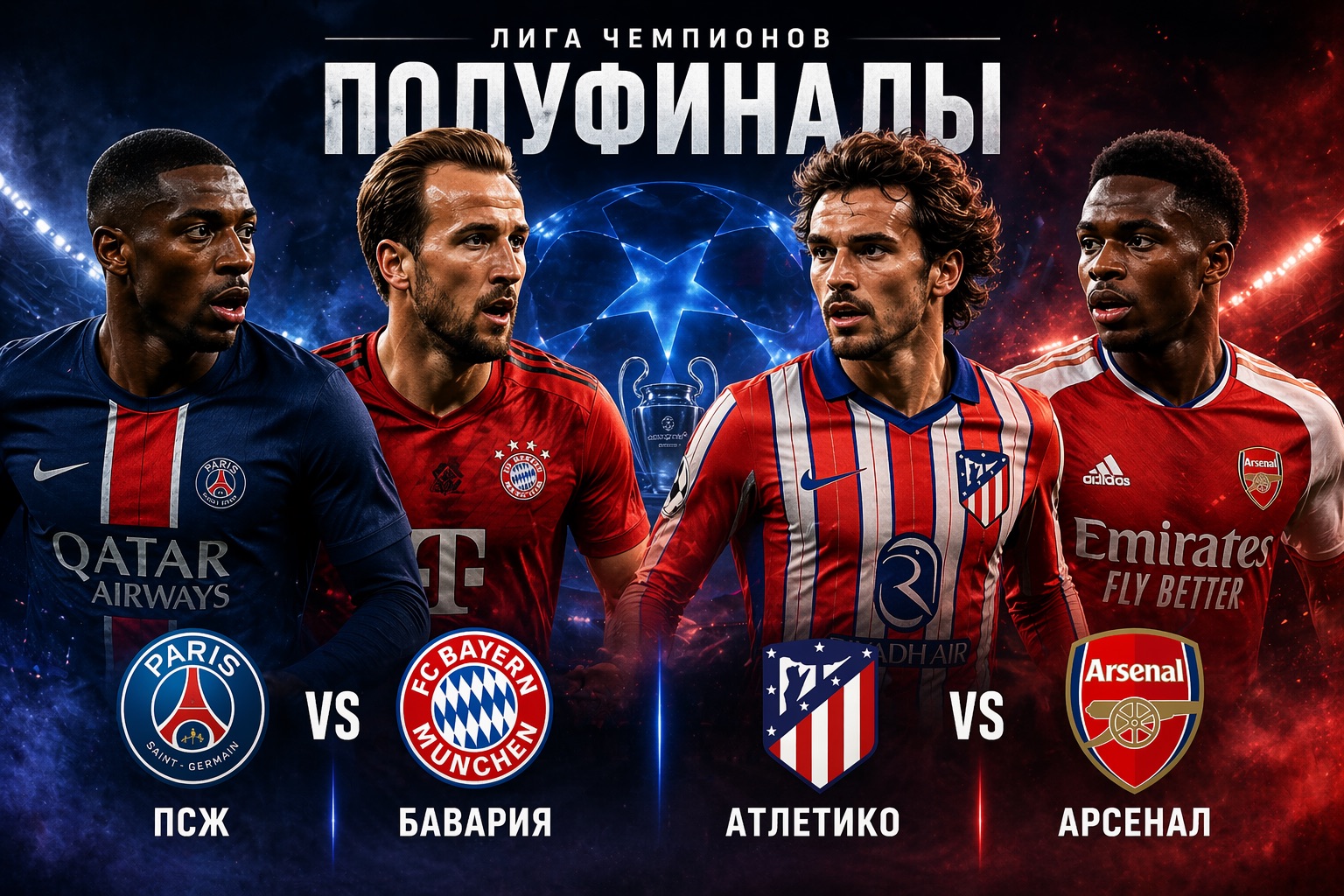 Полуфиналы ЛЧ: битва стилей и кадровые загадки команд