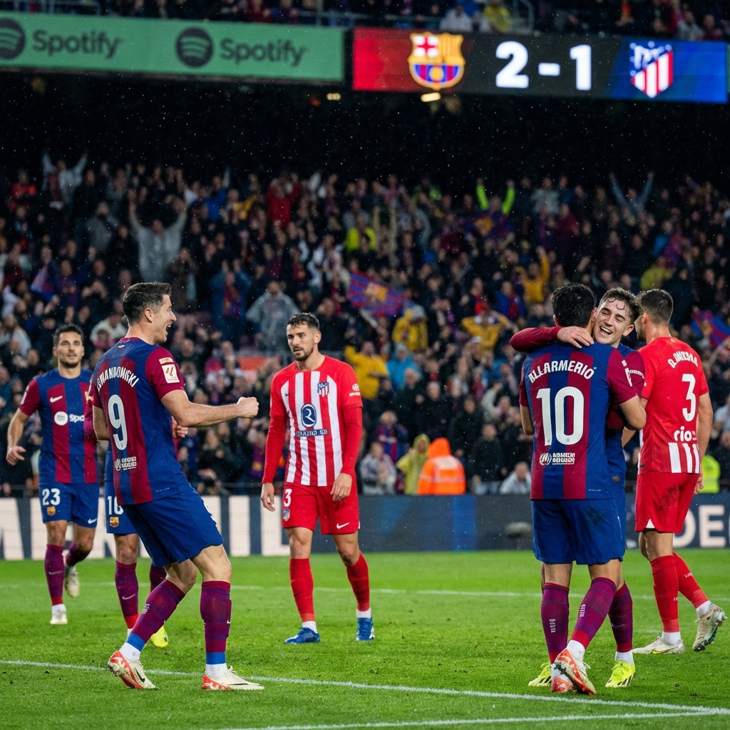 Барса вырвала победу у Атлетико: 7 очков до Реала в гонке