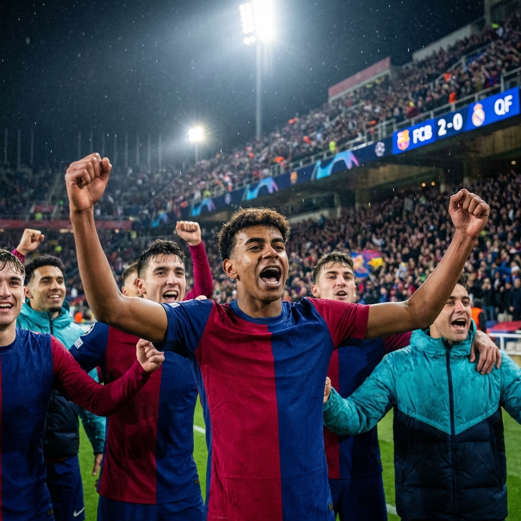 Ямаль, как Леброн, готовит камбэк: 2:0 в четвертьфинале ЛЧ!