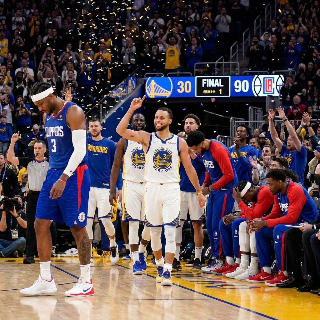 Стеф Карри и ‘Уорриорс’ отправили ‘Клипперс’ на дно