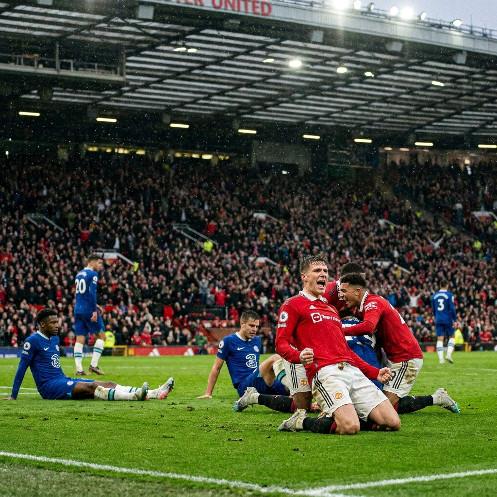 Манчестер Юнайтед вырывает победу у Челси в напряженном поединке