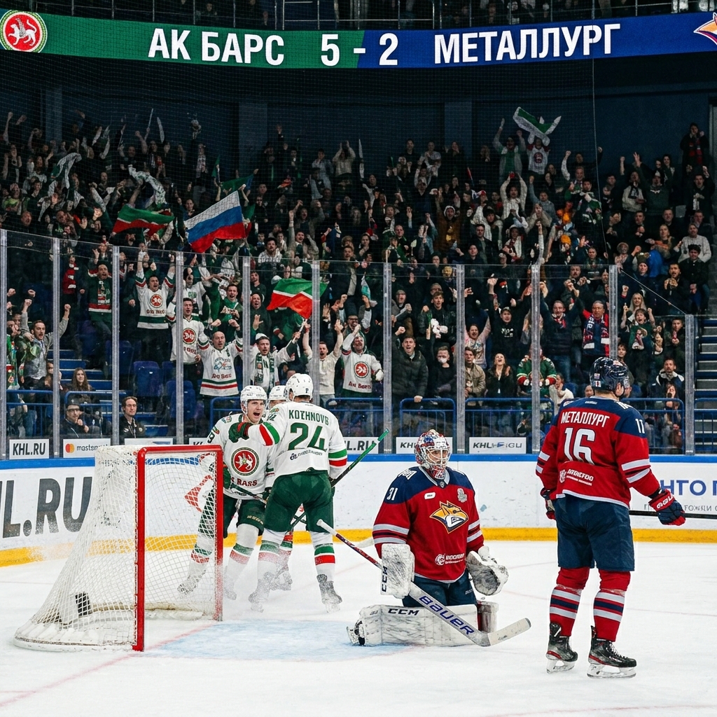 «Ак Барс» удивил «Металлург»: победа со счетом 5:2 в плей-офф