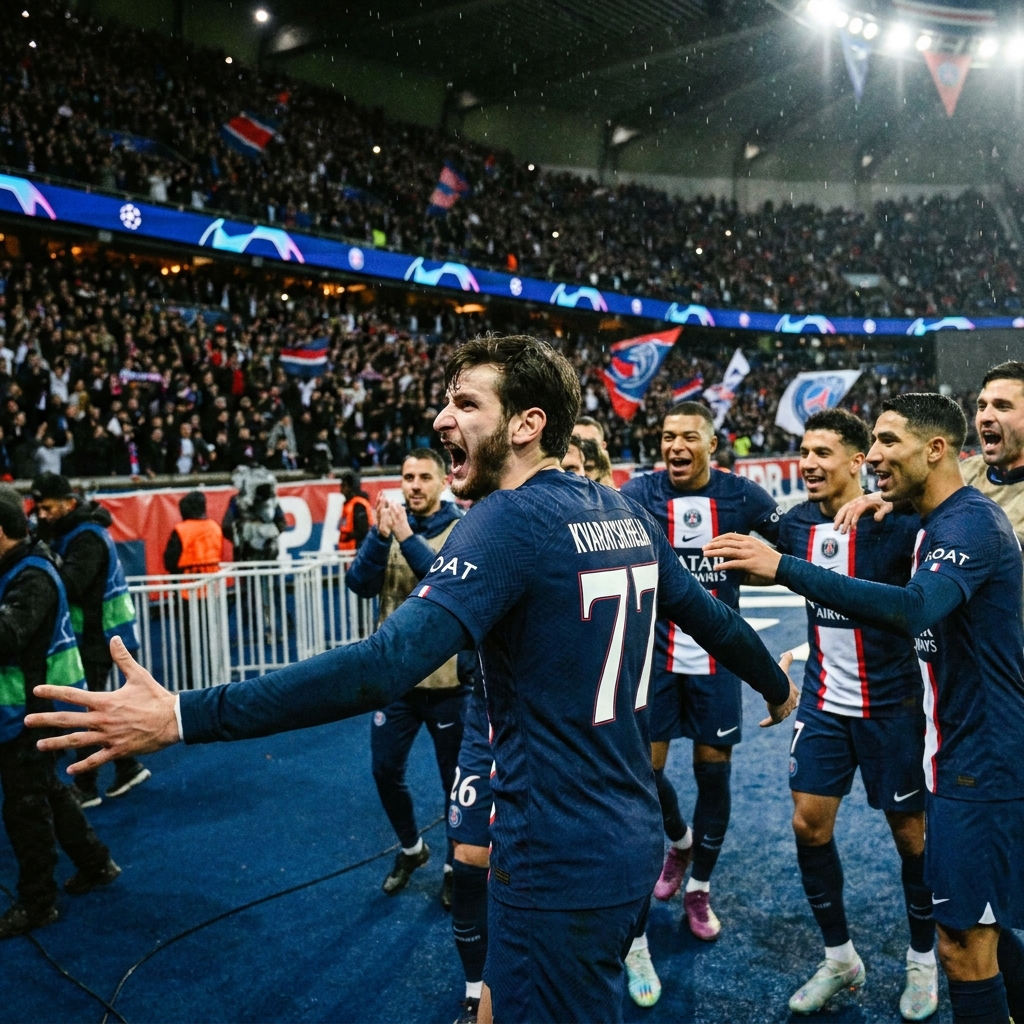 Хвича Кварацхелия: новый рекорд ПСЖ в Лиге чемпионов