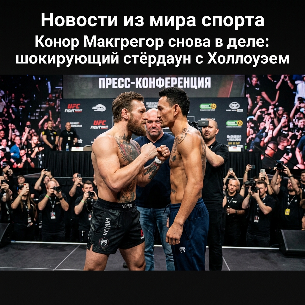 Конор Макгрегор снова в деле: шокирующий стёрдаун с Холлоуэем