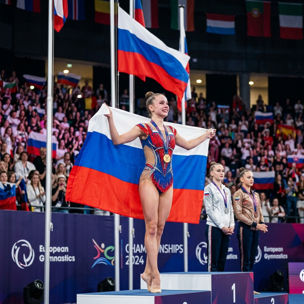Россия вновь с флагом и гимном на европейской гимнастике!
